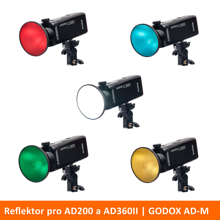Mini reflektor AD-M s filtry pro blesky GODOX AD200 a AD360 II | Godox.cz